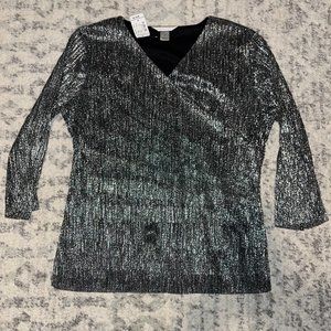 NWT Christopher & Banks Woman’s Medium Sparkly Blouse